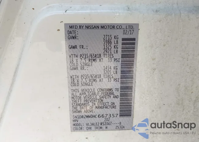 5N1DR2MN0HC667357: 42150239