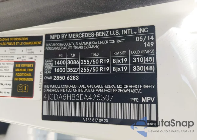 4JGDA5HB3EA425307: 42150463