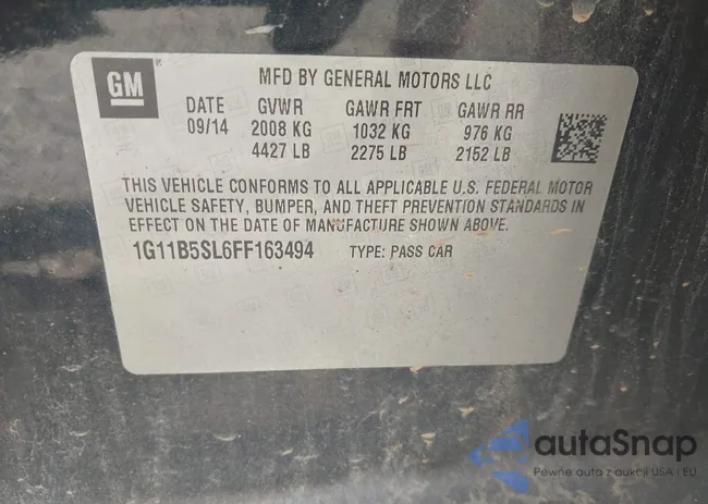 1G11B5SL6FF163494: 42151617