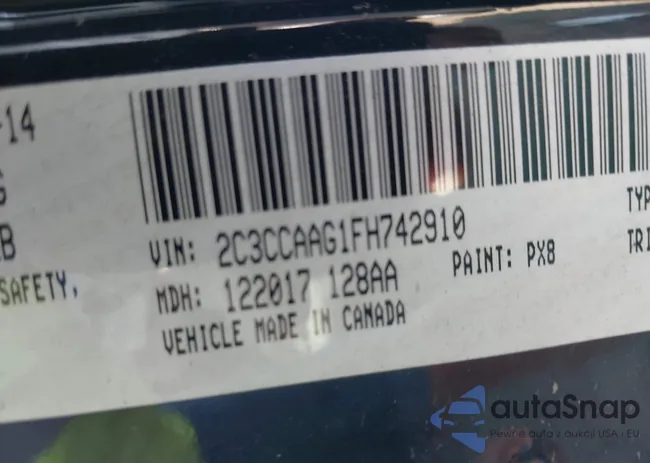 2C3CCAAG1FH742910: 42151768