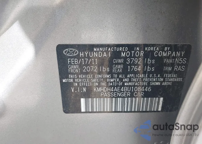 KMHDH4AE4BU108446: 42151926