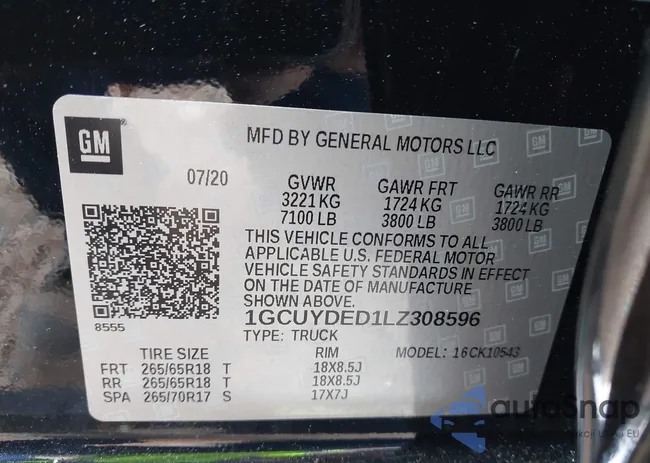 1GCUYDED1LZ308596: 42151944