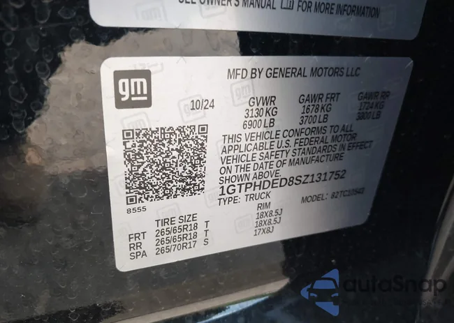 1GTPHDED8SZ131752: 42152031
