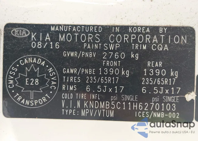 KNDMB5C11H6270103: 42152046