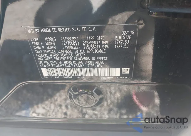 3CZRU6H33JG715892: 42151268