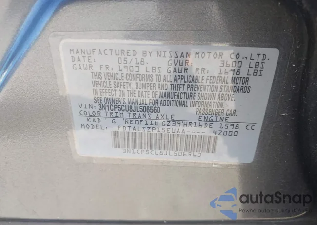 3N1CP5CU8JL506560: 42152533