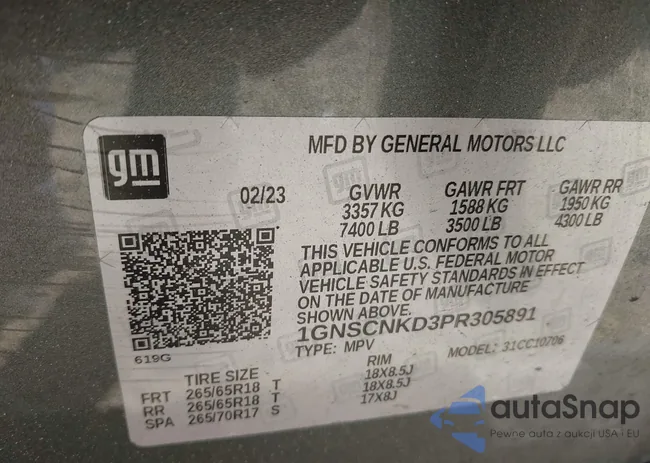 1GNSCNKD3PR305891: 42152775