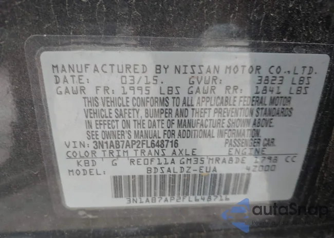 3N1AB7AP2FL648716: 42153000