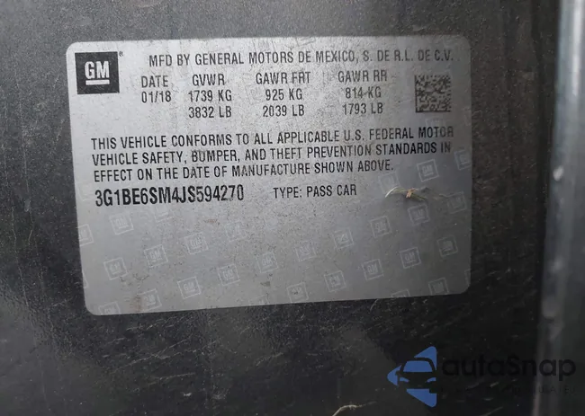 3G1BE6SM4JS594270: 42152307