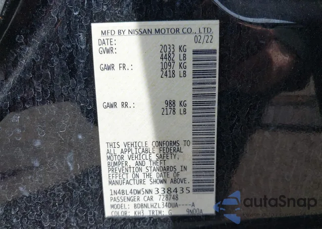 1N4BL4DW5NN338435: 42152480