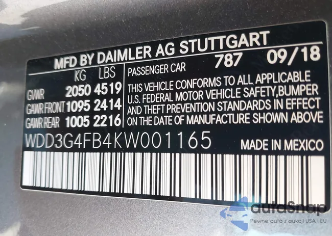 WDD3G4FB4KW001165: 42153614