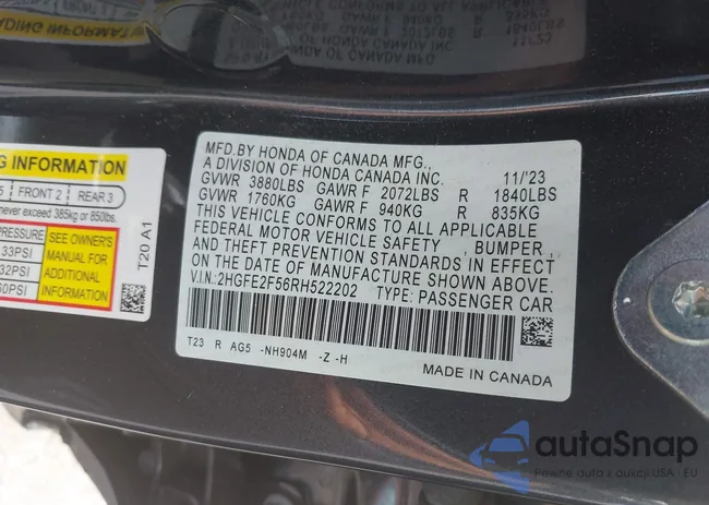 2HGFE2F56RH522202: 42153971