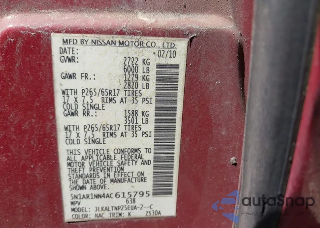 5N1AR1NN4AC615795: 42154086