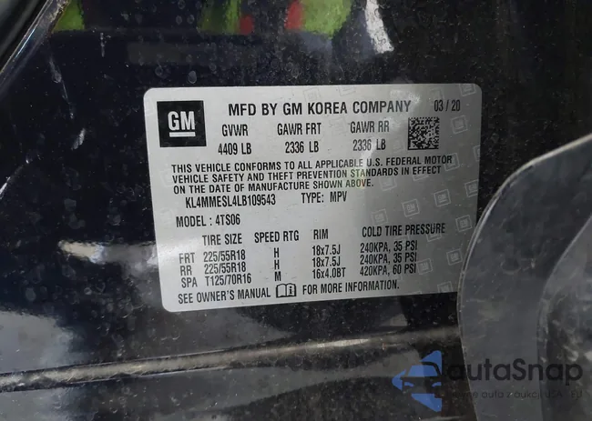 KL4MMESL4LB109543: 42153269