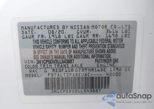 3N1CP5DV2LL543887: 42153454