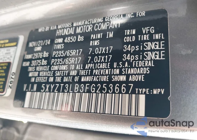 5XYZT3LB3FG253667: 42154516