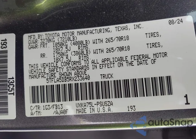 5TFLA5DB5RX233640: 42154698