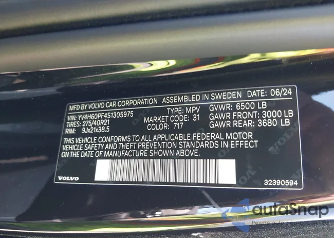 YV4H60PF4S1305975: 42155083