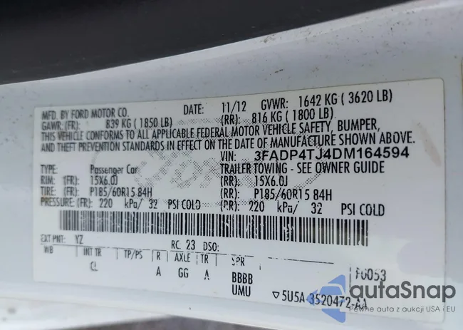 3FADP4TJ4DM164594: 42154202