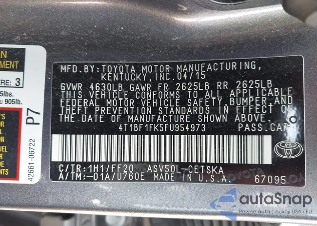 4T1BF1FK5FU954973: 42155561