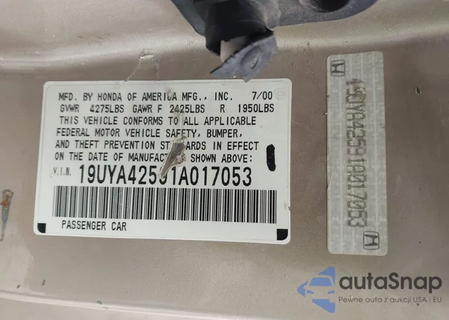 19UYA42591A017053: 42155573