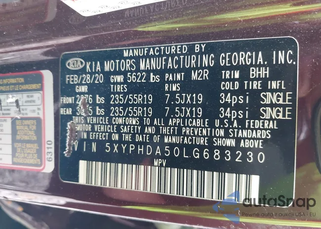 5XYPHDA50LG683230: 42155938