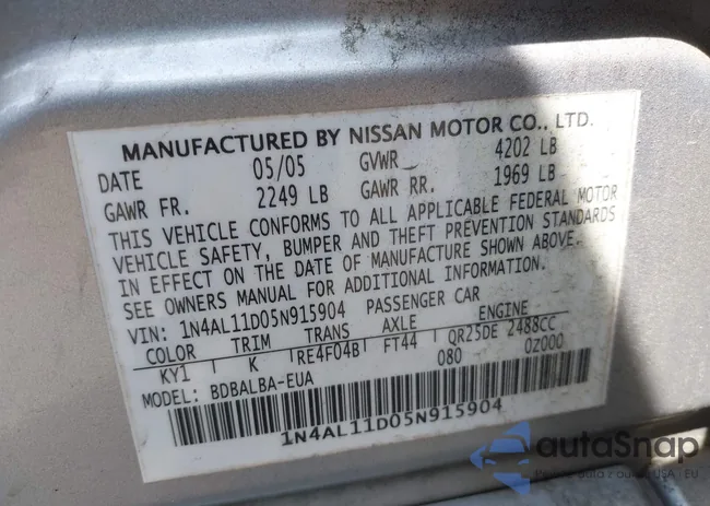 1N4AL11D05N915904: 42155295