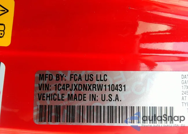 1C4PJXDNXRW110431: 42156570