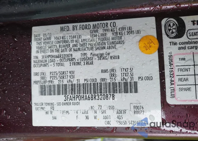 3FAHP0HA6BR320878: 42156762