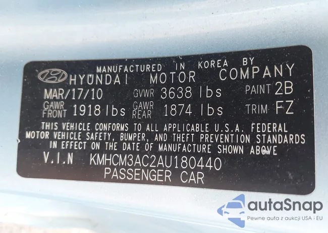 KMHCM3AC2AU180440: 42156900