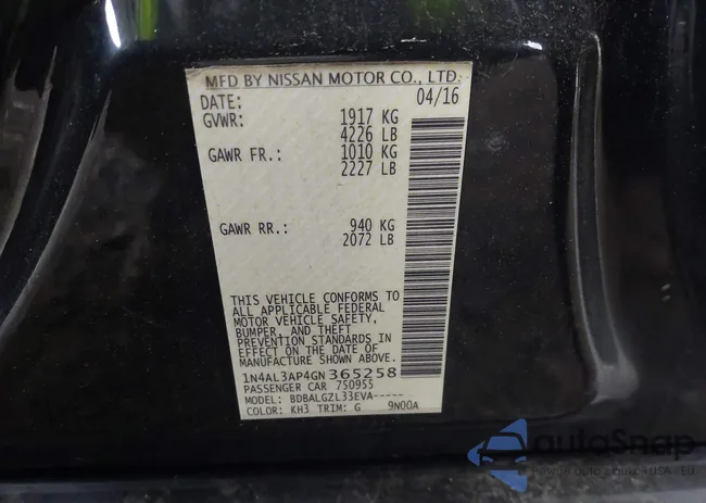 1N4AL3AP4GN365258: 42156901