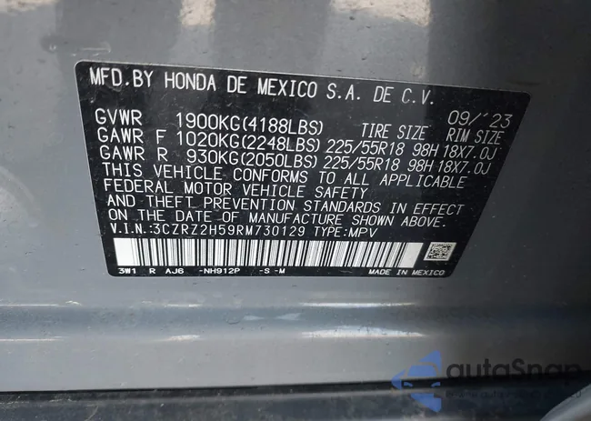 3CZRZ2H59RM730129: 42157004