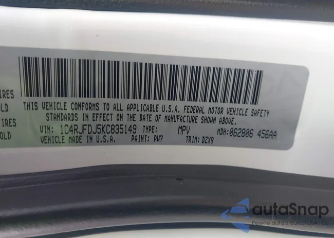 1C4RJFDJ5KC835149: 42156253