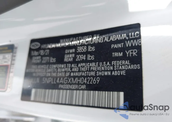 5NPLL4AGXMH042269: 42157501