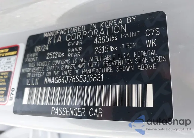 KNAG64J76S5316831: 42157519