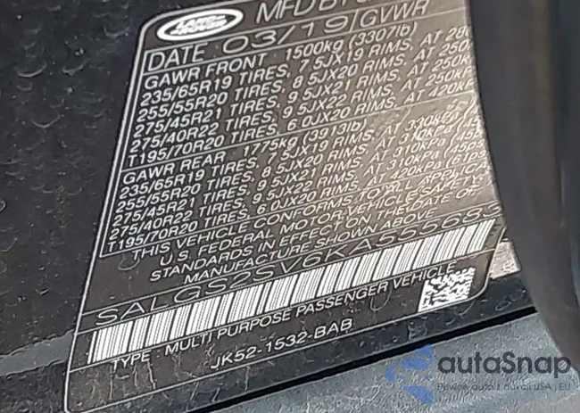 SALGS2SV6KA555683: 42157568