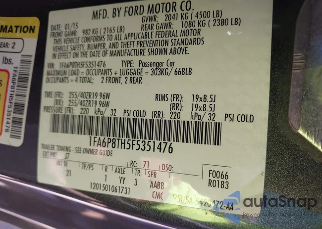 1FA6P8TH5F5351476: 42157688