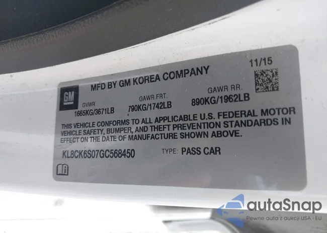 KL8CK6S07GC568450: 42157712