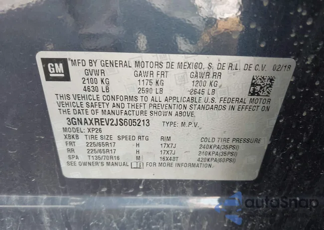 3GNAXREV2JS605213: 42157761