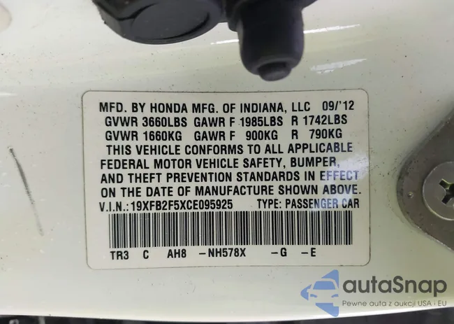 19XFB2F5XCE095925: 42157900