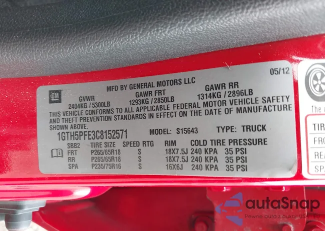 1GTH5PFE3C8152571: 42157980