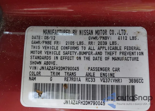 JN1AZ4FH2DM790045: 42157229