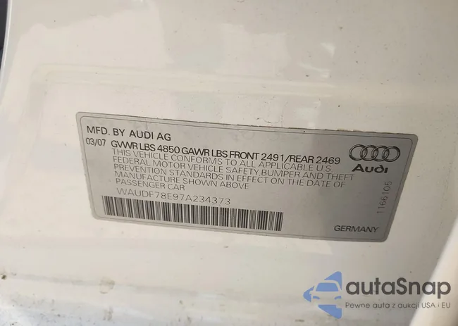 WAUDF78E97A234373: 42157285