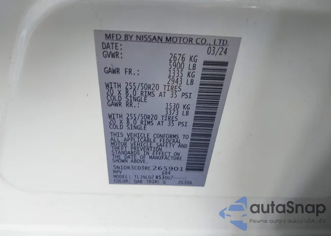 5N1DR3CD3RC265901: 42157330