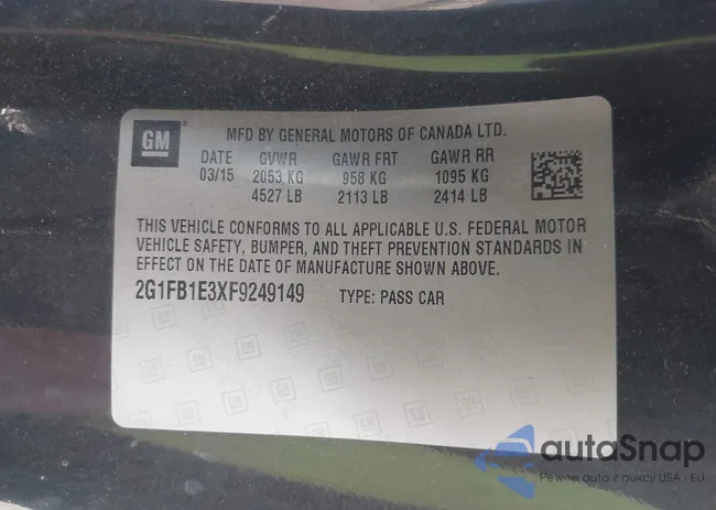 2G1FB1E3XF9249149: 42157356