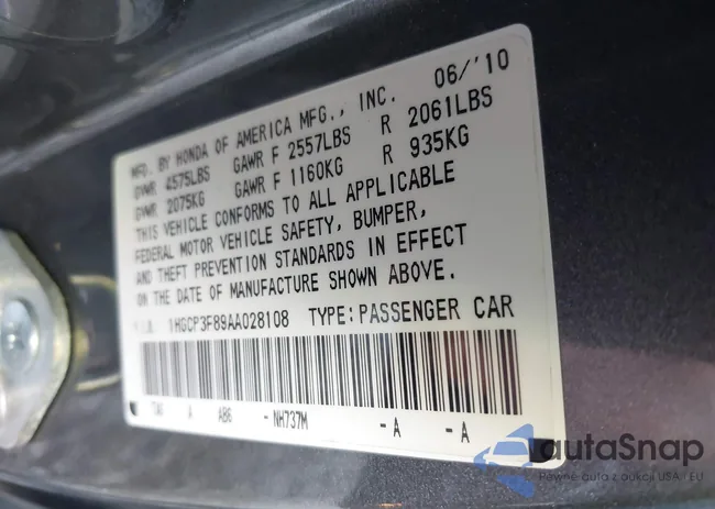 1HGCP3F89AA028108: 42157373