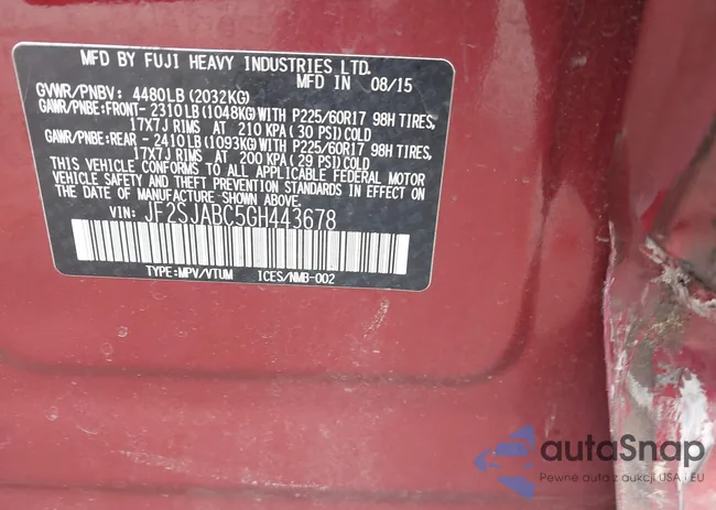 JF2SJABC5GH443678: 42158628