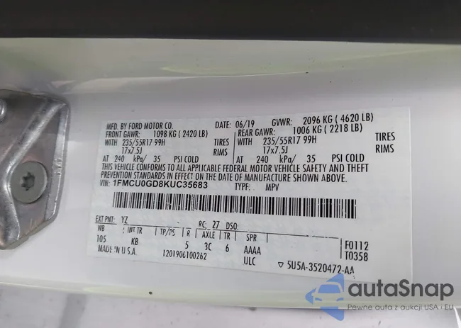 1FMCU0GD8KUC35683: 42158749