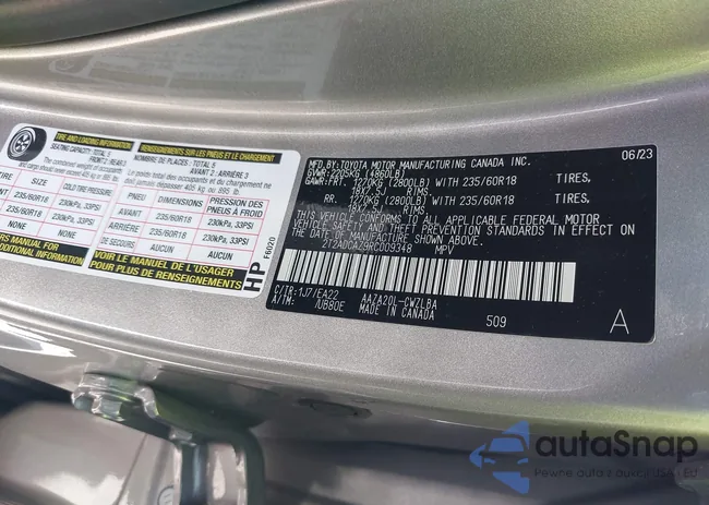 2T2ADCAZ9RC009348: 42158309