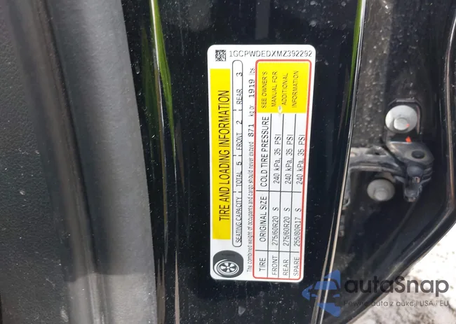 1GCPWDEDXMZ392292: 42158483